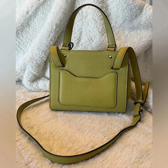 Valentino Garavani Leather Satchel Crossbody - Rare, Chartreuse Green, NWOT - Picture 11 of 15